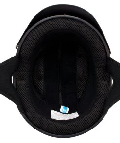 Klutch Helmets Klutch K-3'Cruise' Flat Black Half Face Motorcycle Helmet With Snap On Visor Riding Gear