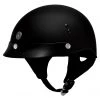 Klutch Helmets Klutch K-3 'Cruise' Flat Black Half Face Motorcycle Helmet With Snap On Visor Riding Gear