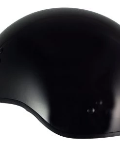 Klutch Helmets Riding Gear Klutch K-3'Cruise' Gloss Black Half Face Motorcycle Helmet With Snap On Visor