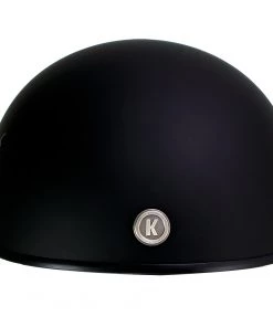 Klutch Helmets Klutch K-6'Laid Low' Flat Black Half Face Motorcycle Skull Helmet