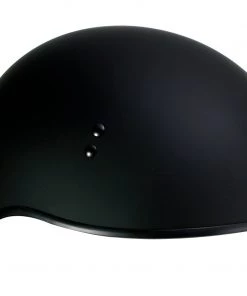 Klutch Helmets Klutch K-6'Laid Low' Flat Black Half Face Motorcycle Skull Helmet