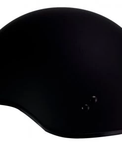 Klutch Helmets Klutch K-6'Laid Low' Flat Black Half Face Motorcycle Skull Helmet