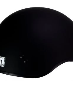 Klutch Helmets Klutch K-6'Laid Low' Flat Black Half Face Motorcycle Skull Helmet