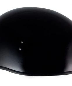 Klutch Helmets Klutch K-6'Laid Low' Gloss Black Half Face Motorcycle Skull Helmet Riding Gear