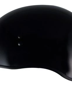 Klutch Helmets Klutch K-6'Laid Low' Gloss Black Half Face Motorcycle Skull Helmet Riding Gear