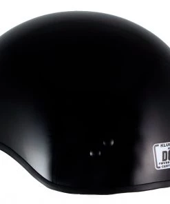 Klutch Helmets Klutch K-6'Laid Low' Gloss Black Half Face Motorcycle Skull Helmet Riding Gear