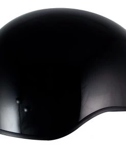 Klutch Helmets Klutch K-6'Laid Low' Gloss Black Half Face Motorcycle Skull Helmet Riding Gear