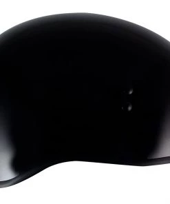 Klutch Helmets Klutch K-6'Laid Low' Gloss Black Half Face Motorcycle Skull Helmet Riding Gear