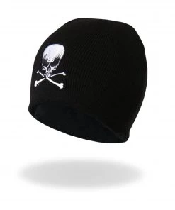 Hot Leathers KHB1010 Skull And Crossbones Knit Cap Riding Gear
