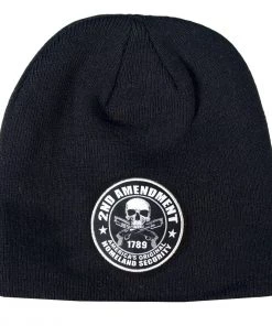 Hot Leathers KHB1038 2nd Amendment America's Original Homeland Security Skull Knit Cap Riding Gear