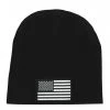 Riding Gear Hot Leathers KHB5002 Black And White American Flag Knit Hat