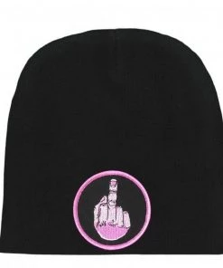 Hot Leathers KHB5005 Middle Finger Pink Knit Hat