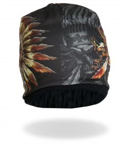 Hot Leathers KHC1024 Sublimated Indian Skull Beanie Riding Gear