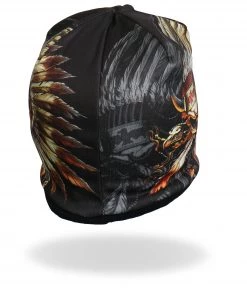 Hot Leathers KHC1024 Sublimated Indian Skull Beanie Riding Gear