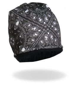 Hot Leathers KHC1025 Sublimated Paisley Bones Beanie Riding Gear