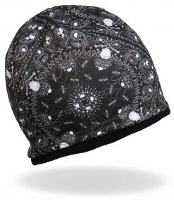 Hot Leathers KHC1025 Sublimated Paisley Bones Beanie Riding Gear