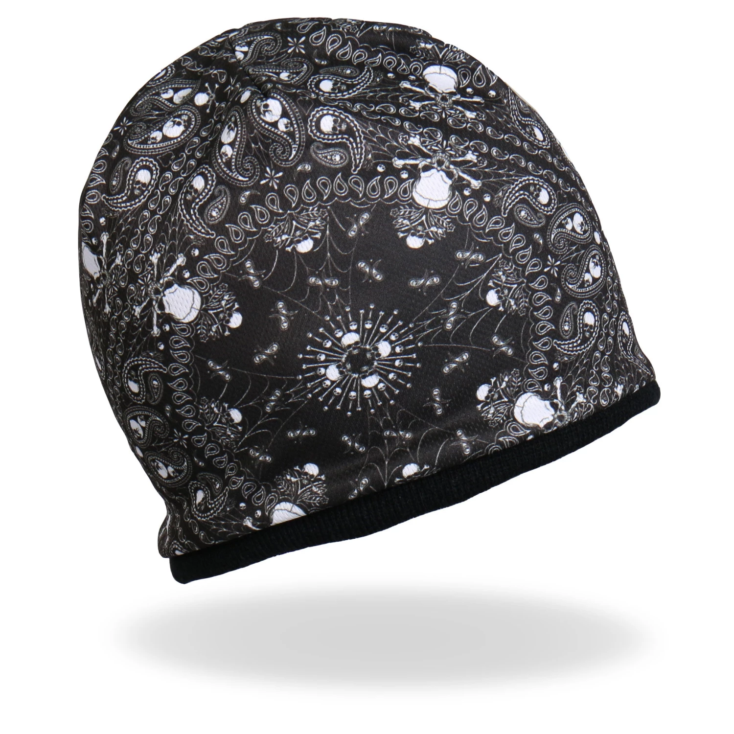Hot Leathers KHC1025 Sublimated Paisley Bones Beanie Riding Gear
