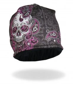 Riding Gear Hot Leathers KHC1030 Sublimated Sugar Paisley 2 Beanie