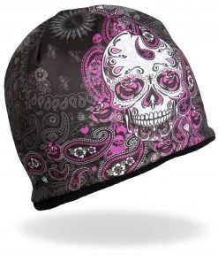 Riding Gear Hot Leathers KHC1030 Sublimated Sugar Paisley 2 Beanie