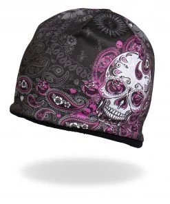 Riding Gear Hot Leathers KHC1030 Sublimated Sugar Paisley 2 Beanie