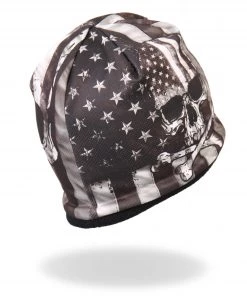 Riding Gear Hot Leathers KHC1033 Flag Skull Sublimated Beanie