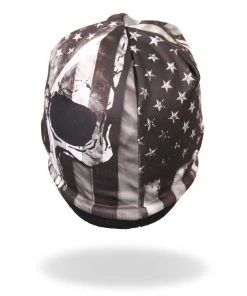 Riding Gear Hot Leathers KHC1033 Flag Skull Sublimated Beanie