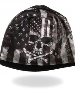 Riding Gear Hot Leathers KHC1033 Flag Skull Sublimated Beanie