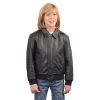 Leather Jackets Milwaukee Leather LKK1930 Youth Size Black Leather Bomber Jacket