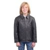 Leather Jackets Milwaukee Leather LKK1940 Youth Size JD Black Leather Jacket With Front Zipper