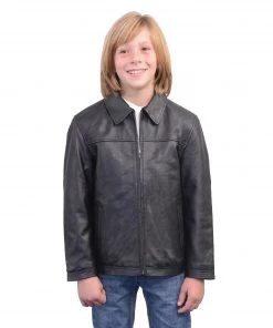 Leather Jackets Milwaukee Leather LKK1940 Youth Size JD Black Leather Jacket With Front Zipper