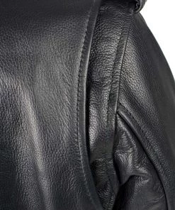 Milwaukee Leather LKL2700 Ladies Classic Black Leather Police Style Jacket With Side Laces Leather Motorcycle Jackets