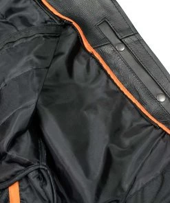 Milwaukee Leather LKL2700 Ladies Classic Black Leather Police Style Jacket With Side Laces Leather Motorcycle Jackets