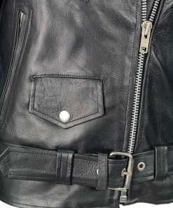 Milwaukee Leather LKL2701 Ladies Black Classic Police Style Leather Jacket