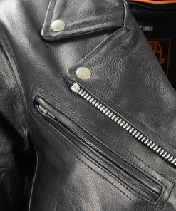 Milwaukee Leather LKL2701 Ladies Black Classic Police Style Leather Jacket