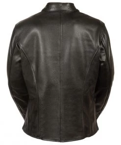 Milwaukee Leather LKL2720 Women's Black Classic Side Lace Leather Motorcycle Jacket