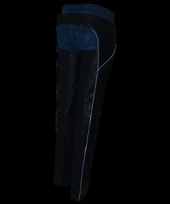 Motorycle Pants & Chaps Milwaukee Leather LKL6700 Women's Black Leather Classic Chaps With Hip Pocket