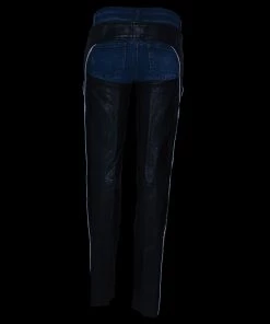 Motorycle Pants & Chaps Milwaukee Leather LKL6700 Women's Black Leather Classic Chaps With Hip Pocket