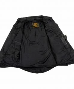 Milwaukee Leather LKM1600 Men's Black Lightweight Casual Style Leather Shirt Conceal Carry