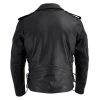 Leather Motorcycle Jackets Milwaukee Leather LKM1711TALL Men's Black Tall-Sizes Side Lace Police Style Leather Jacket