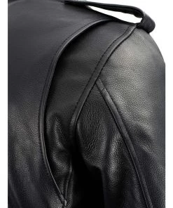 Leather Motorcycle Jackets Milwaukee Leather LKM1711 Men's Leather Black Classic Side Lace Police Style Jacket