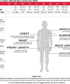 Milwaukee Leather LKM1720T Men's'Tall Sizes' Black Vented Leather Jacket With Utility Pockets