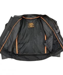 Milwaukee Leather LKM1725 Men's Black Sporty Crossover Scooter Leather Jacket