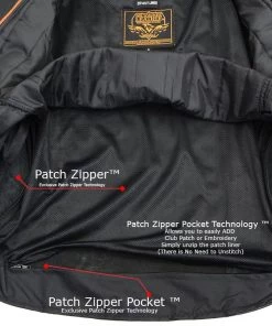 Milwaukee Leather LKM1725 Men's Black Sporty Crossover Scooter Leather Jacket