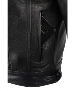 Leather Motorcycle Jackets Milwaukee Leather LKM1760 Men's Black Leather Jacket With Utility Pockets