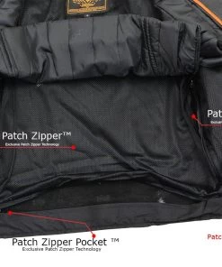 Milwaukee Leather LU1775 Men's'Wild One' Black Leather Vented Jacket With Side Laces