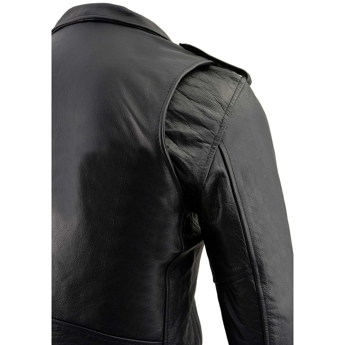 Leather Motorcycle Jackets Milwaukee Leather LKM1781 Men's “The Legend” Classic Police Style Black Leather Motorcycle Jacket