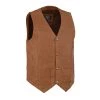Motorcycle Vests Milwaukee Leather LKM3702 Men's Saddle Western Style Leather Vest With Buffalo Snaps