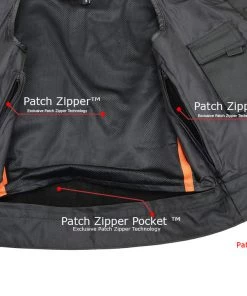 Milwaukee Leather LKM3711 Men's Collarless Dual Snap And Zipper Front Closure Club Leather Vest Motorcycle Vests