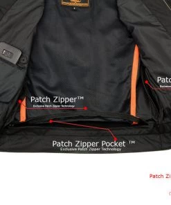 Motorcycle Vests Milwaukee Leather LKM3713 Men's ‘Quick Draw’ Black Leather Dual Closure Club Vest