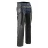Motorcycle Pants & Chaps Milwaukee Leather LKM5710 Men's Black Leather Slash Pocket Chaps With Mesh Liner